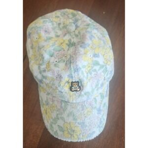 Teddy Fresh Floral Baseball Cap Hat Yellow Pink Green White‎ Cute
